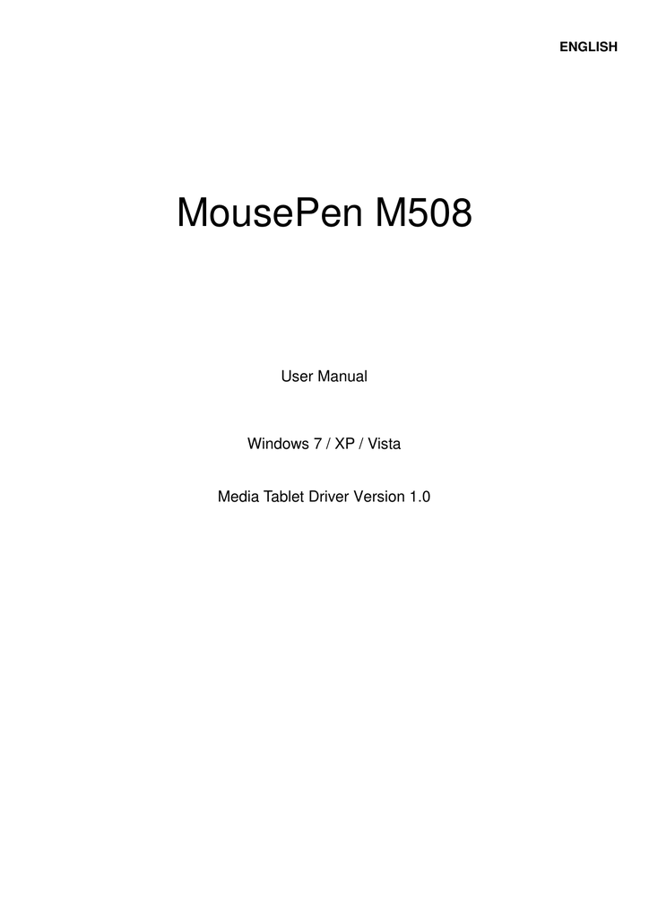 genius tablet mousepen m508w