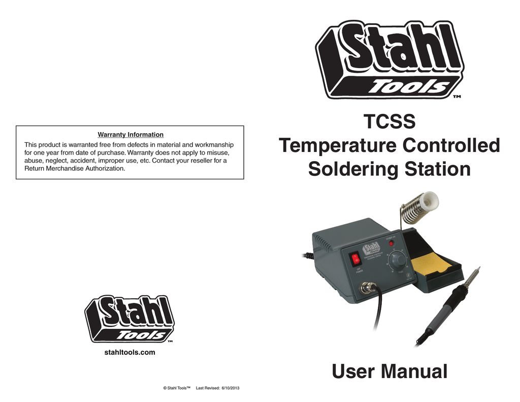 Stahl Tools TCSS Temp Controlled Soldering Station ESD Safe CNC