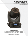 MICROH LED ULTRA SPOT 500 User Manual