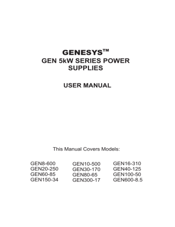 Genesys GEN300-17 User manual | Manualzz