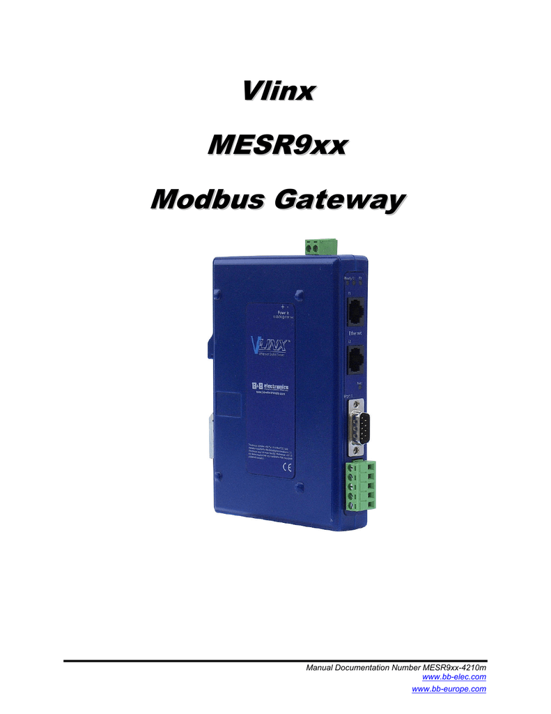 B&B Electronics Vlinx MESR921-SC80 Manual | Manualzz