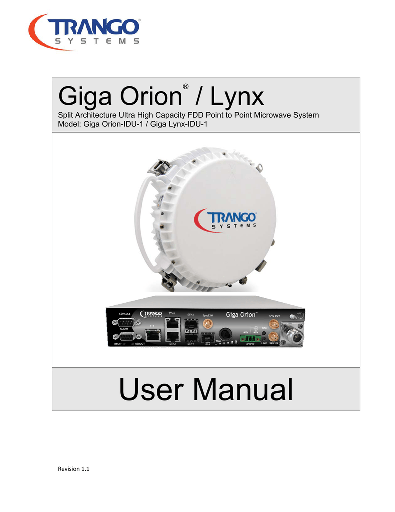 Giga OrionLynx User Manual V1.1 Manualzz