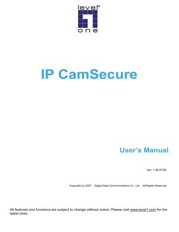 IP camera CamSecure User's Manual | Manualzz