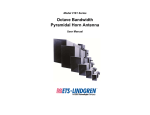 ETS-Lindgren 3161 Antenna Owner's Manual