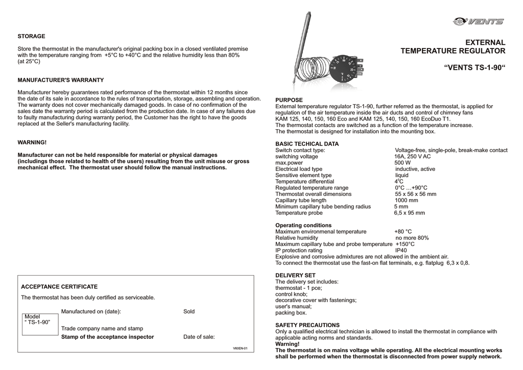 External Temperature Regulator Vents Ts 1 90 Manualzz Com