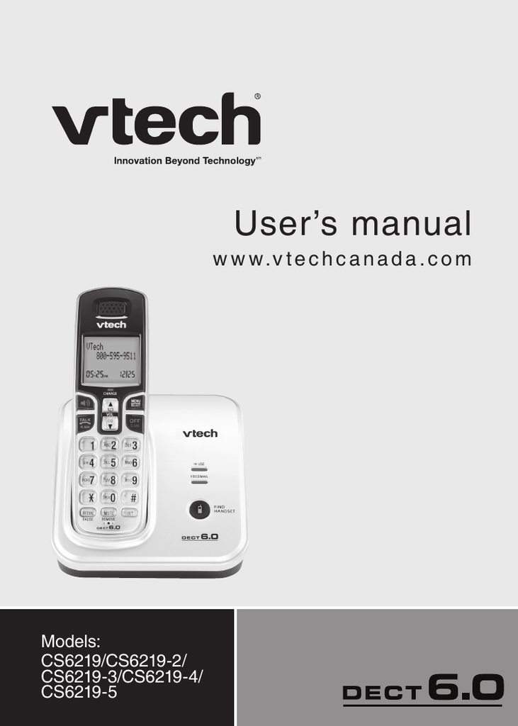 VTech User`s manual Manualzz