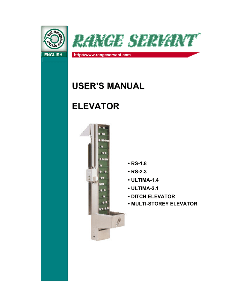 USER`S MANUAL ELEVATOR Manualzz