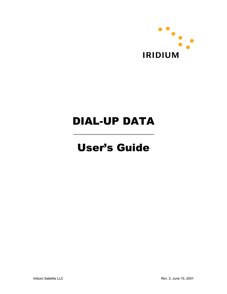 DIALUP DATA User`s Guide Manualzz