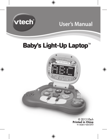 VTech Baby S Light-Up Laptop Pink User Manual | Manualzz