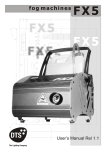 FX5 fog machine User&rsquo;s Manual