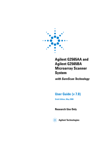 Agilent G2565aa And Agilent G2565ba Microarray Scanner System Manualzz