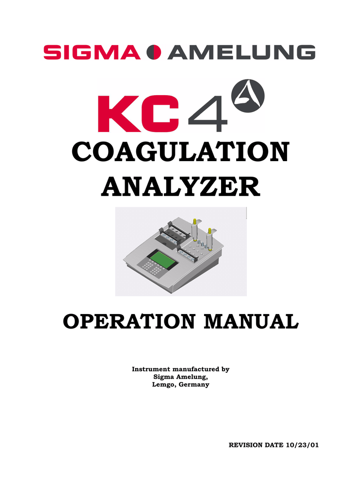 amelung coagulation analyzers