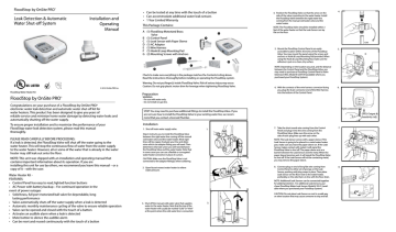 FloodStop Water Leak Detection & Automatic Shut-Off System Manual ...