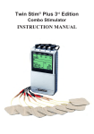 Combo Stimulator Plus 3rd Edition Twin Stim Plus 3rd Edition Combo Stimulator Instruction Manual