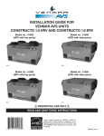 Venmar Constructo 1.0 HRV  Installation Guide