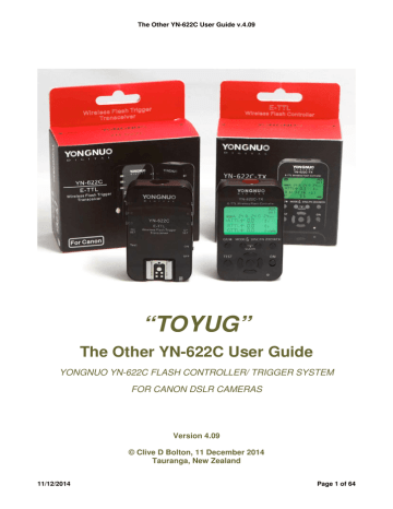 Yongnuo TOYUG YN-622C User manual | Manualzz
