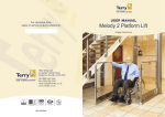 Terry Melody 2 Platform Lift User Manual
