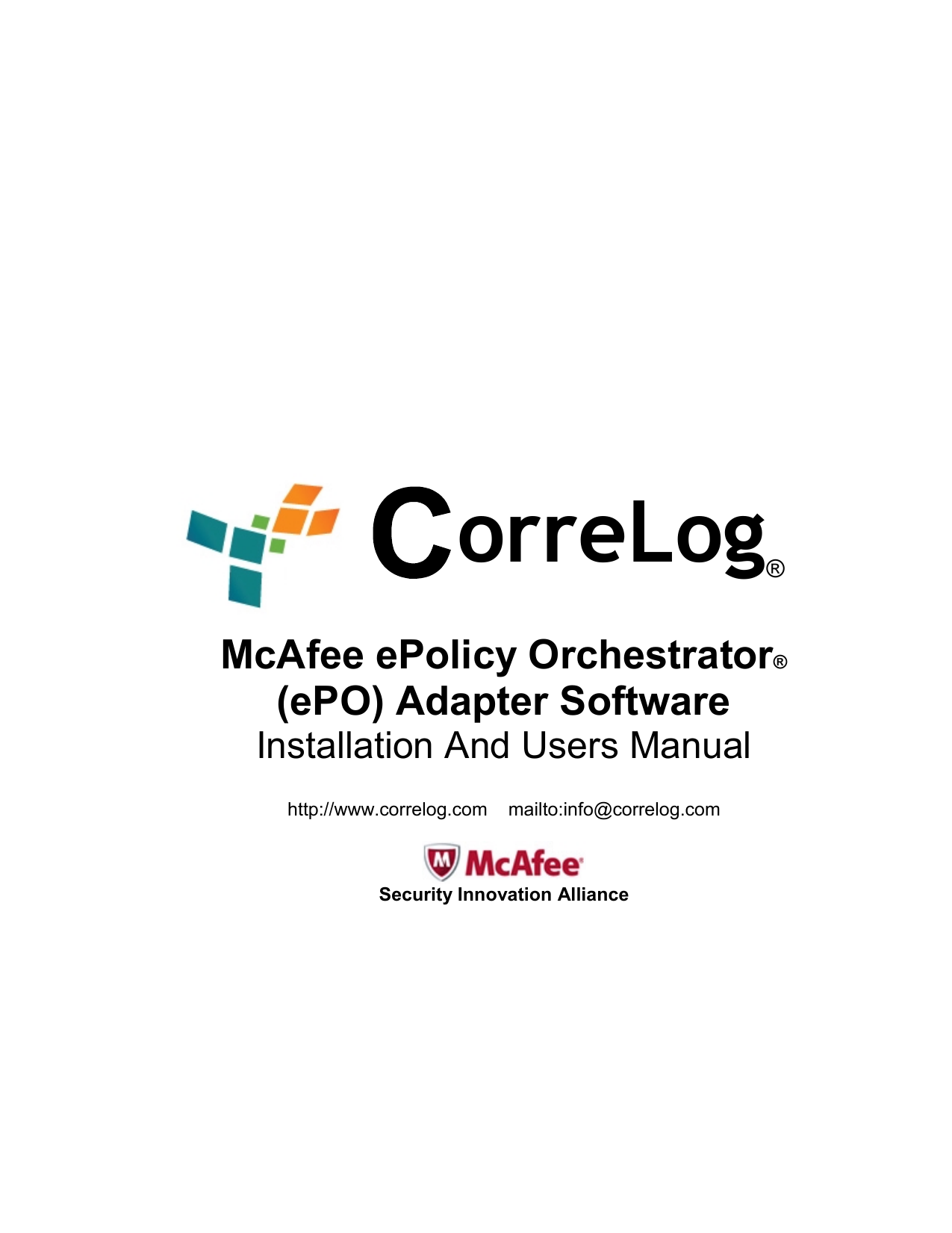 Installation and User Manual for use with McAfee ePO Manualzz