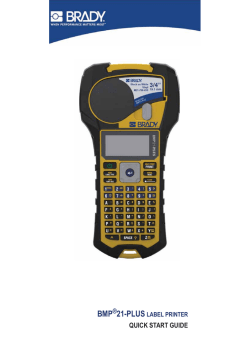 Brady Bmp 21 Plus Quick Start Guide User Manual User S Manual Manualzz Com