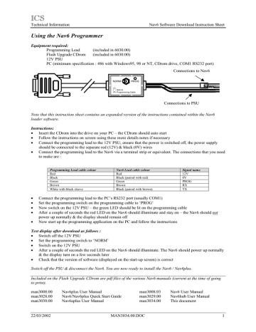 ICS NAV6 Software Instruction | Manualzz