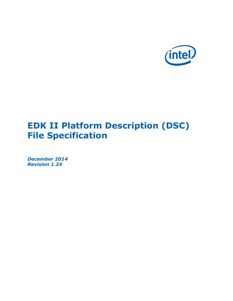 EDK II Platform Description (DSC) File Manualzz
