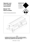 Verti-Drain 7215 Operator and Parts Manual