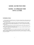 Allen Datagraph Systems Model 230 &amp; 315 Vinyl Cutters User Manual