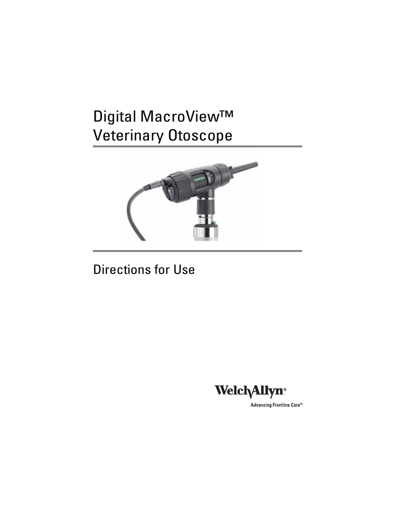 Digital MacroView Veterinary Otoscope User Manual Manualzz