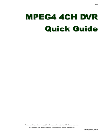 4ch mpeg4 dvr manual