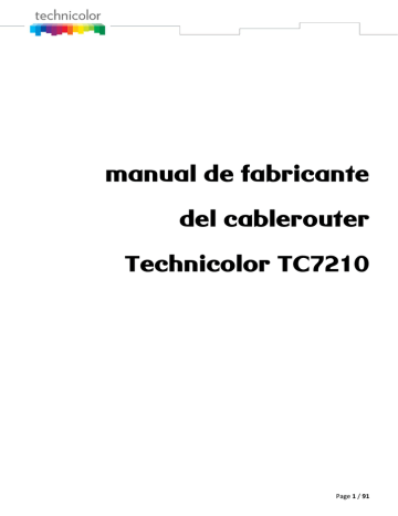 Technicolor TC7210-dNZ Owner's Manual | Manualzz