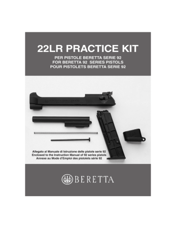 Beretta 92 Practice Kit User Manual