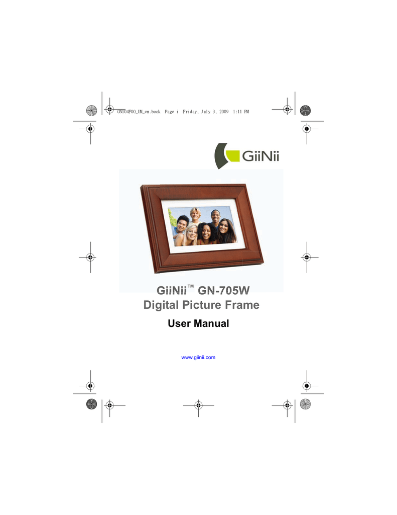 User manual GiiNii™ GN705W Digital Picture Frame Manualzz