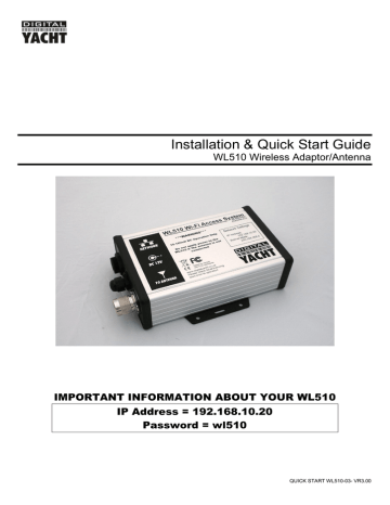 Digital Yacht WL510 Installation & Quick Start Manual | Manualzz