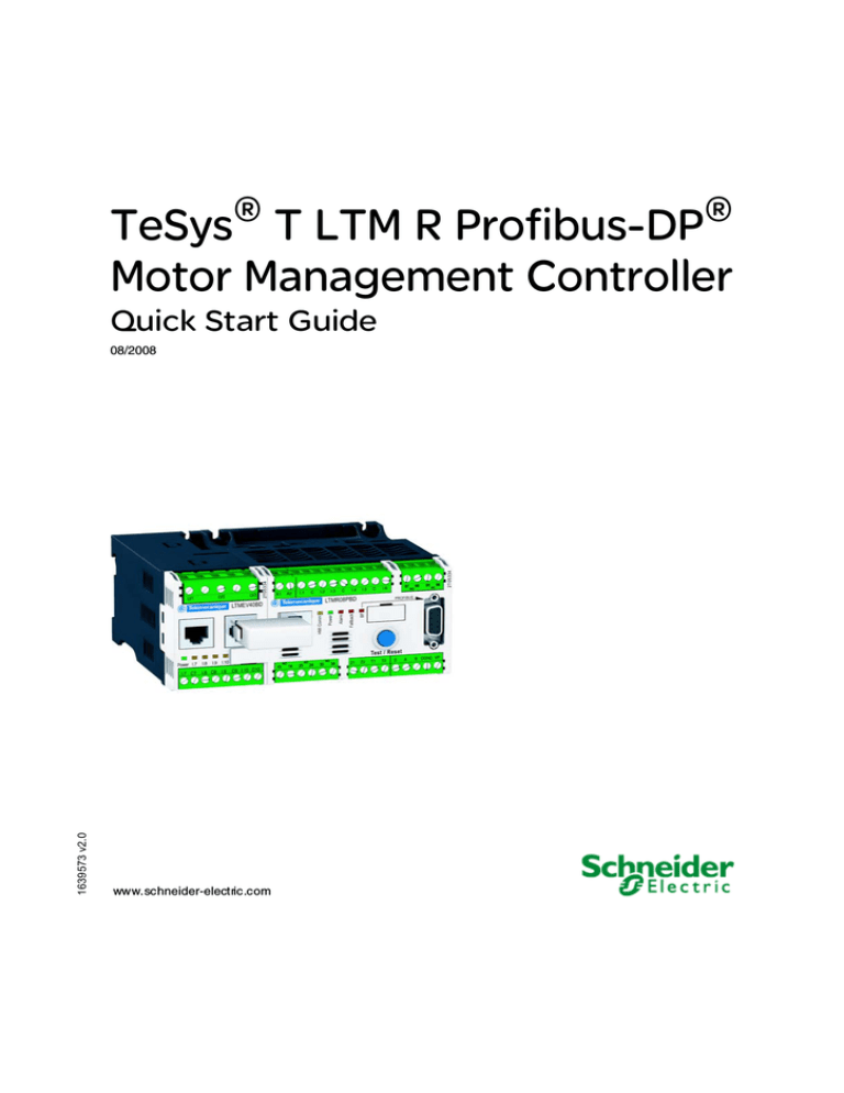 TeSys T LTM R ProfibusDP Motor Management Manualzz