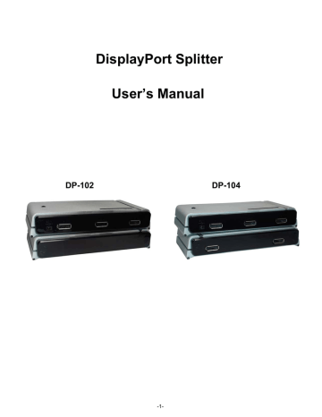 Displayport Splitter User S Manual Manualzz