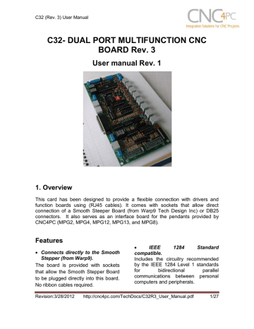 C32- DUAL PORT MULTIFUNCTION CNC BOARD | Manualzz