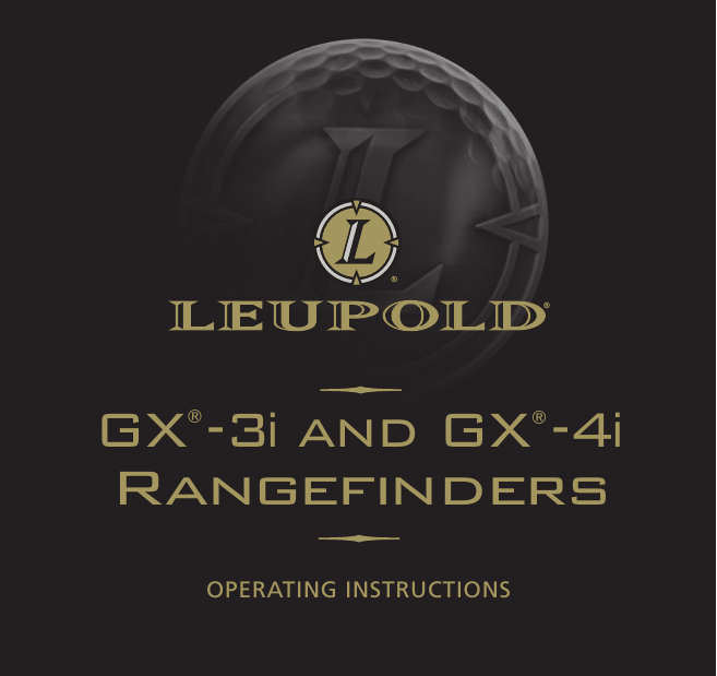 GX -3i and GX -4i Rangefinders | Manualzz