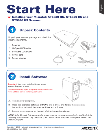 Microtek XT5830 HS User Manual | Manualzz
