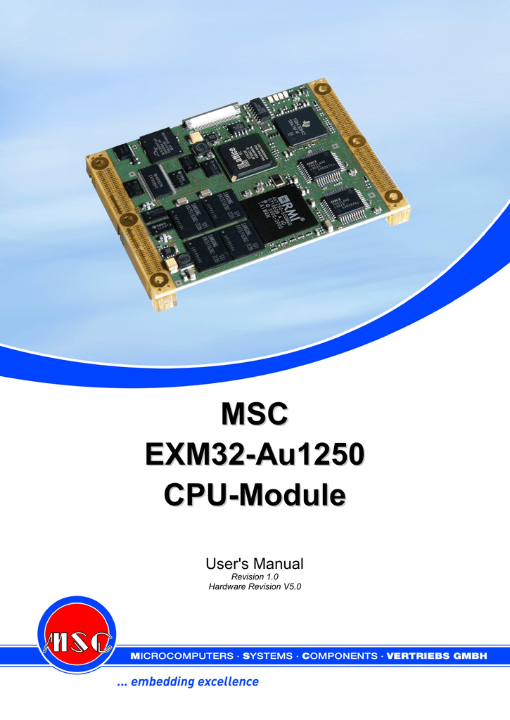 Exm32 Au1250 User Manual V10 Manualzz