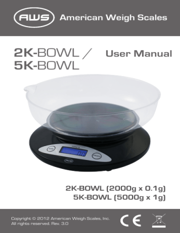 AWS 5K-Bowl Kitchen Scale