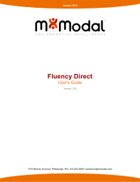 M*Modal Fluency Direct - User manual, User's Guide