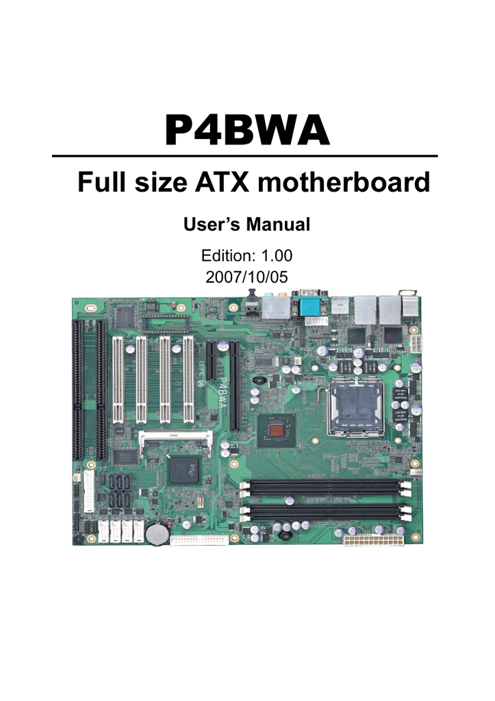 Full size ATX motherboard Manualzz