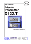 Set point transmitter D122 T -  User's manual
