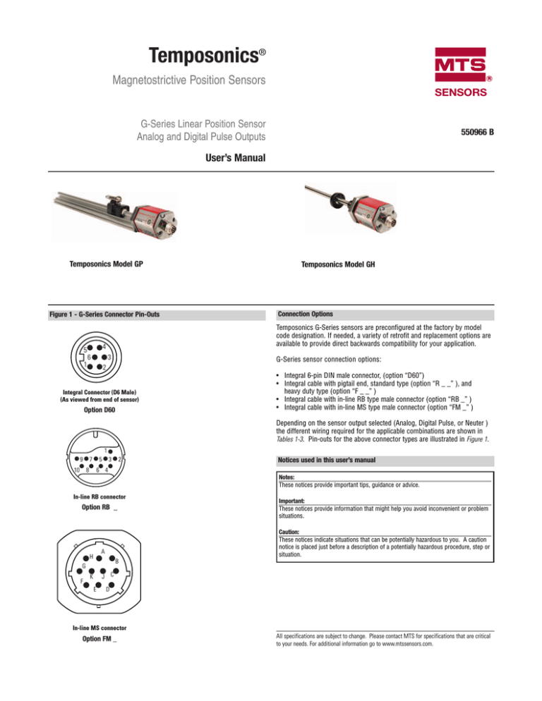 Temposonics® - MTS Sensors | Manualzz