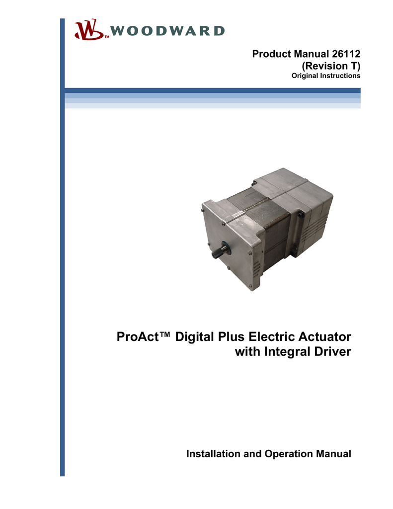 ProAct™ Digital Plus Electric Actuator with Integral Driver Manualzz