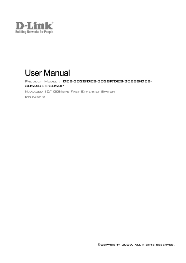 D-Link DES-3028 User manual | Manualzz