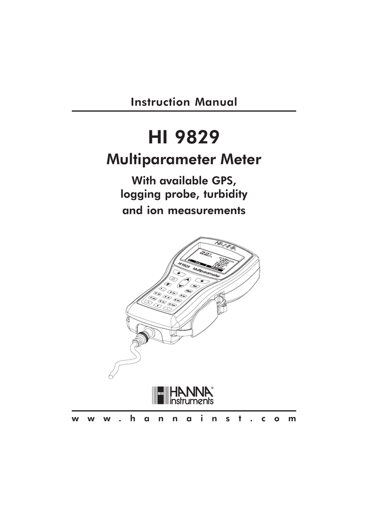 HI 9829 Manualzz