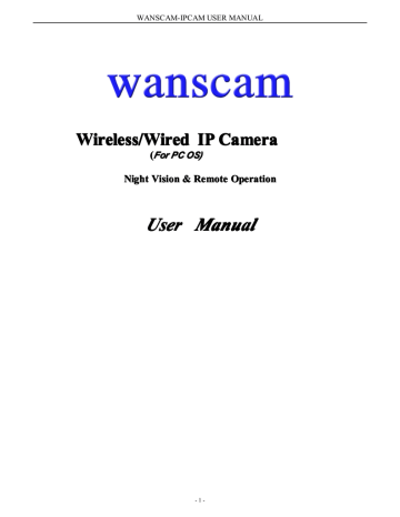 Wanscam AJ SERIES User manual | Manualzz