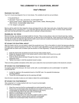 Losmandy G-11 Equatorial Mount User's Manual