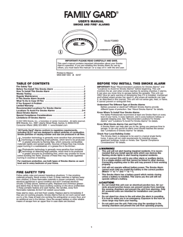Family Gard Fg888d 2002rac User Manual Manualzz